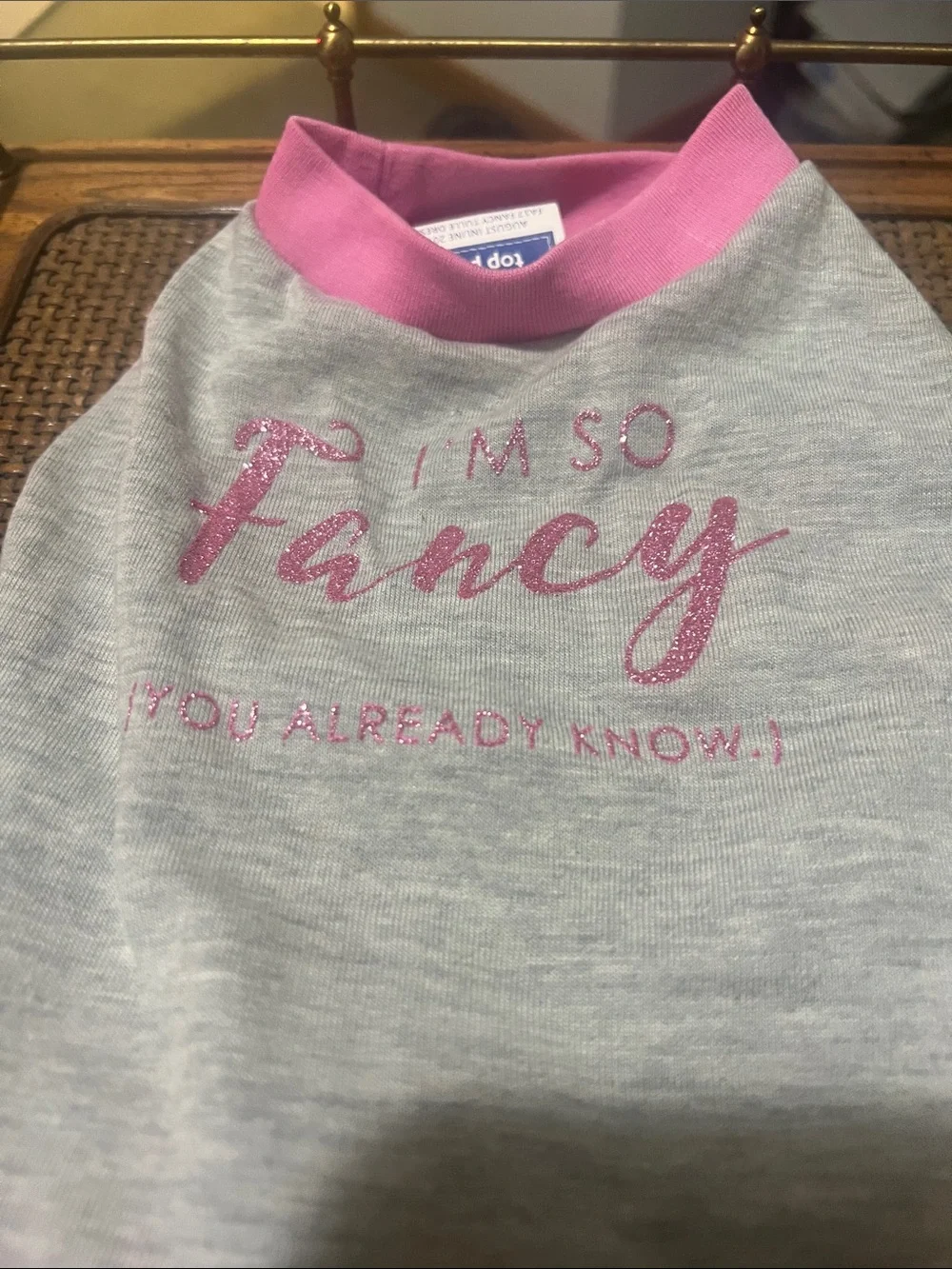Top Paw Pink and Gray Sparkle Tulle Puppy Dress